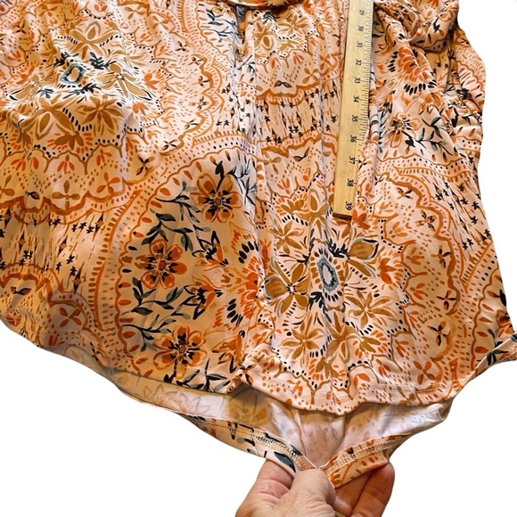 Torrid Peach Medallion Studio Knit Puff
Sleeve Skater Midi Dress -Size 3X-NWOT - Picture 9 of 14